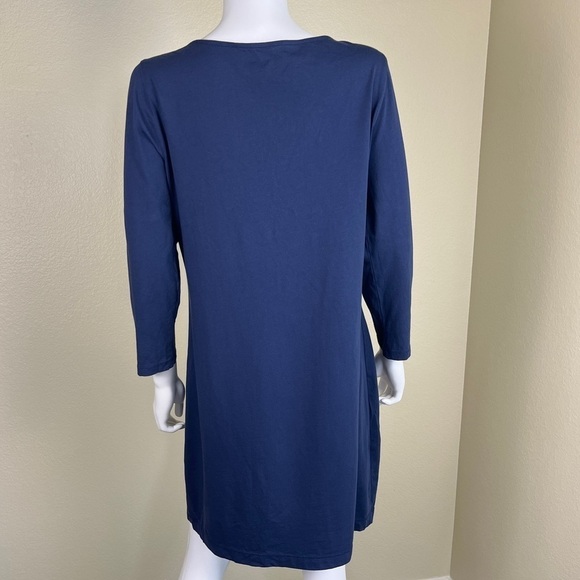 Lilly Pulitzer Women’s Size L Navy Pima Cotton Marina Embroidered Shirt Dress - Picture 8 of 14